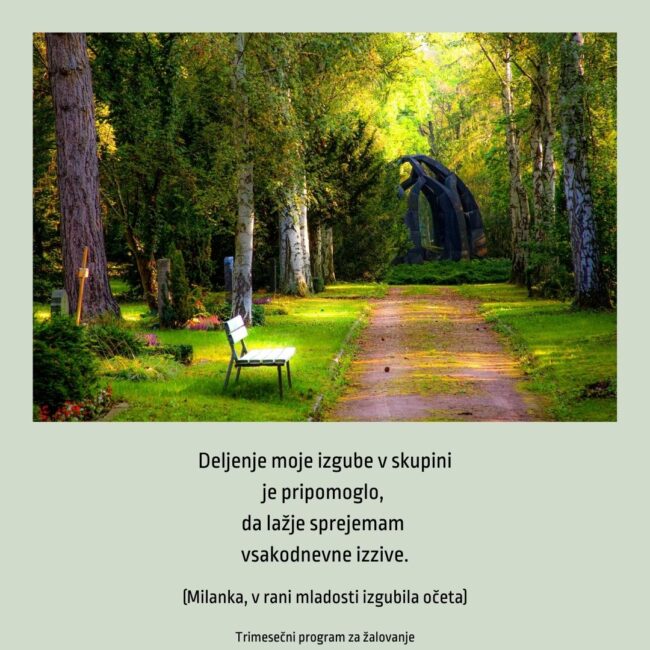 Deljenje izgube ljubljene osebe v skupin